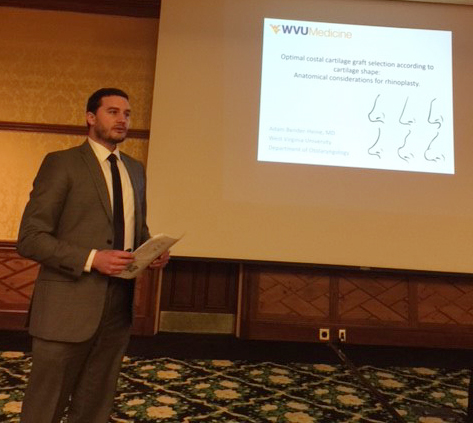 Dr. Adam Bender-Heine presenting at the WV AOHNS Meeting